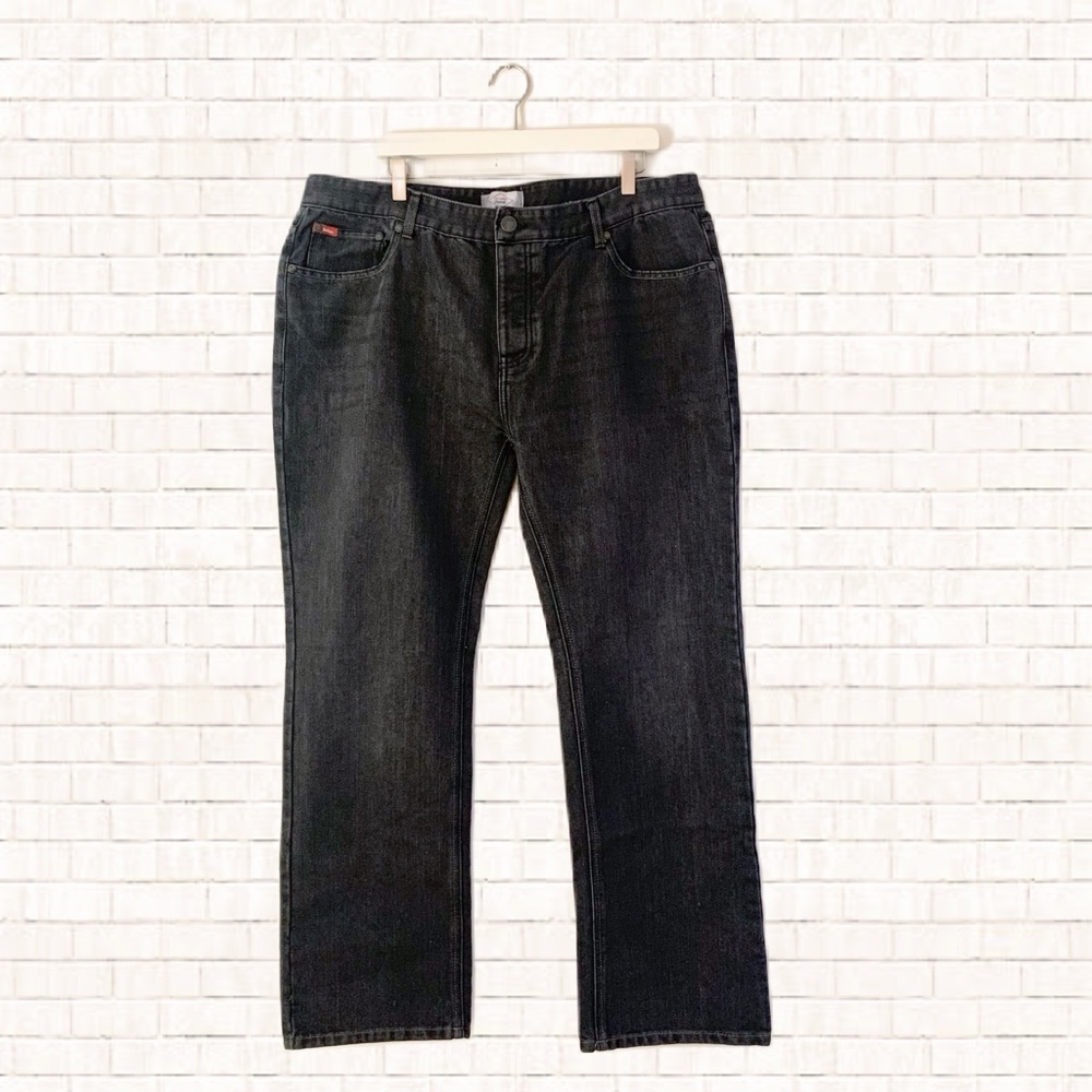 Lee Cooper Originals black rinse relaxed fit button fly jeans 38 x 32 EUC OBO